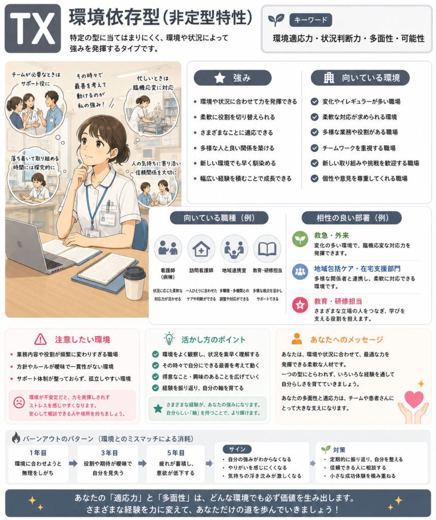 TX 環境依存型（非定型特性）